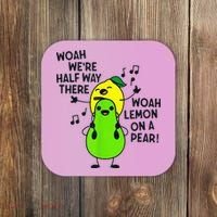Lemon On A Pear Teacher Coaster thumb 0