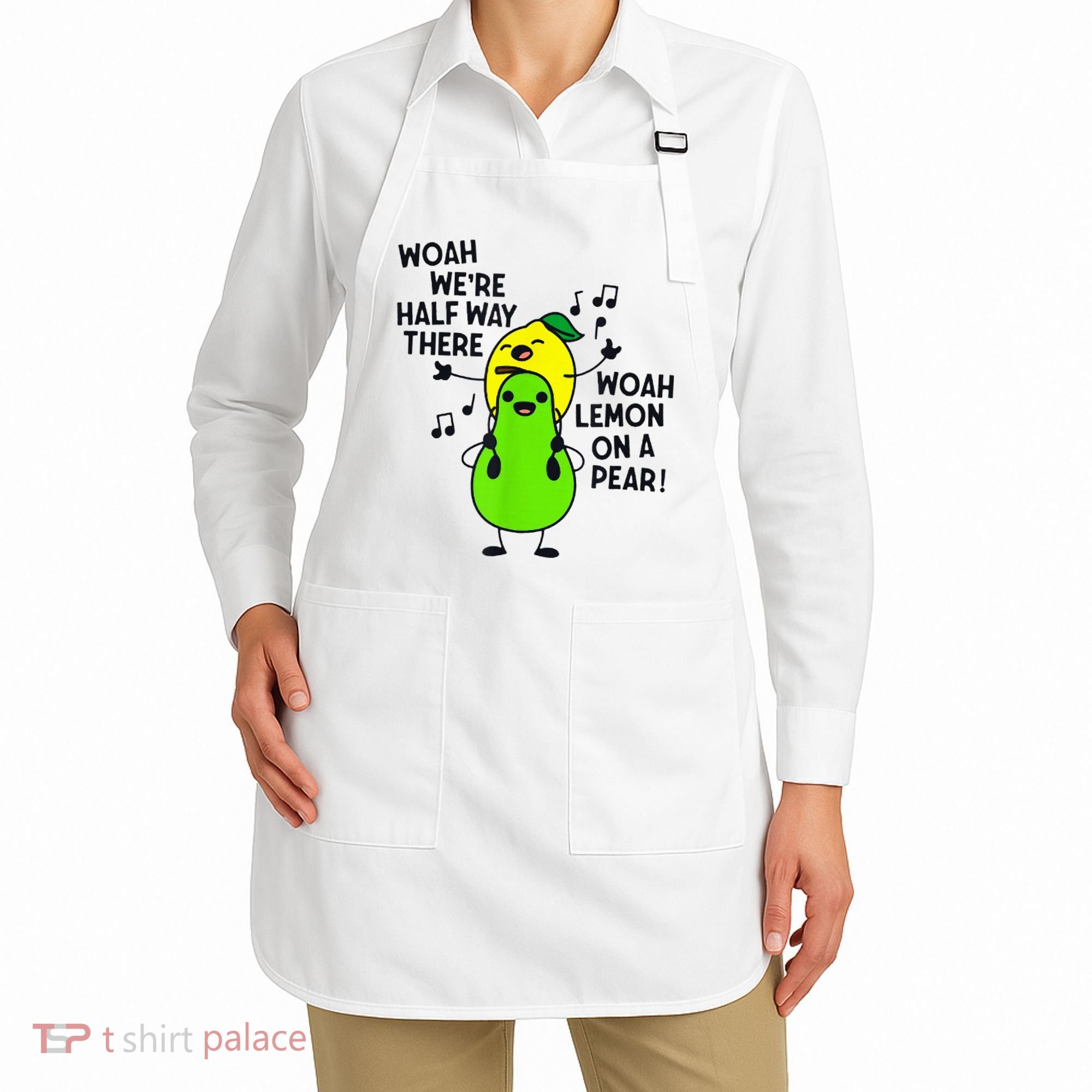 Lemon On A Pear Teacher Apron