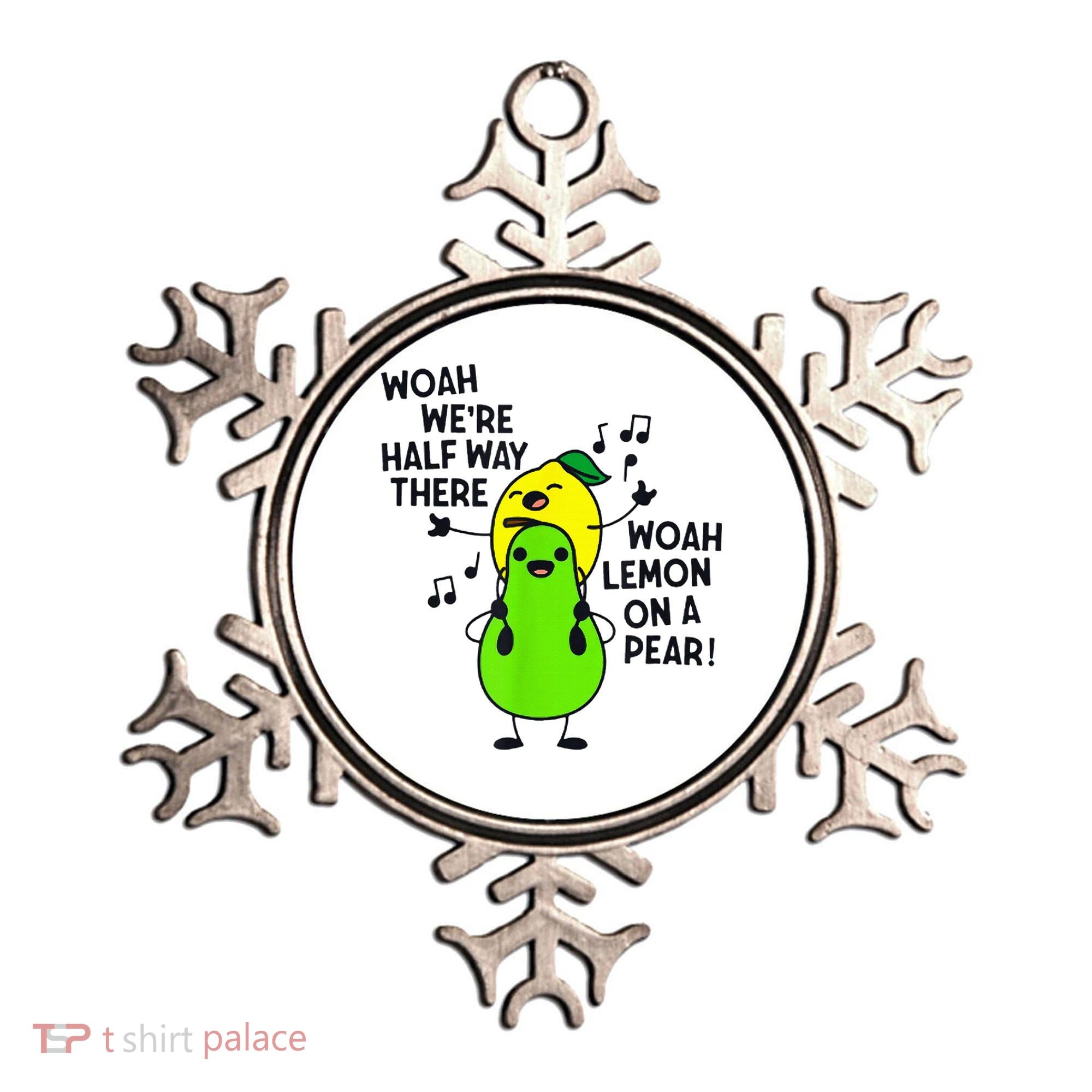 Lemon On A Pear Teacher Ornament