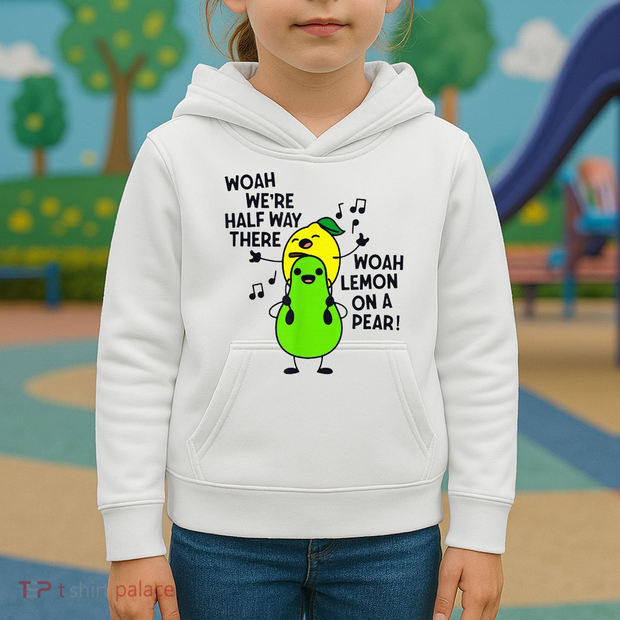 Lemon On A Pear Teacher Kids Hoodie