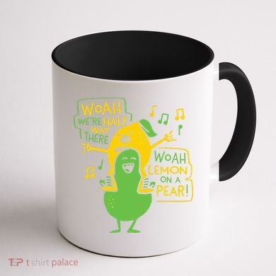Lemon On A Pear Coffee Mug back