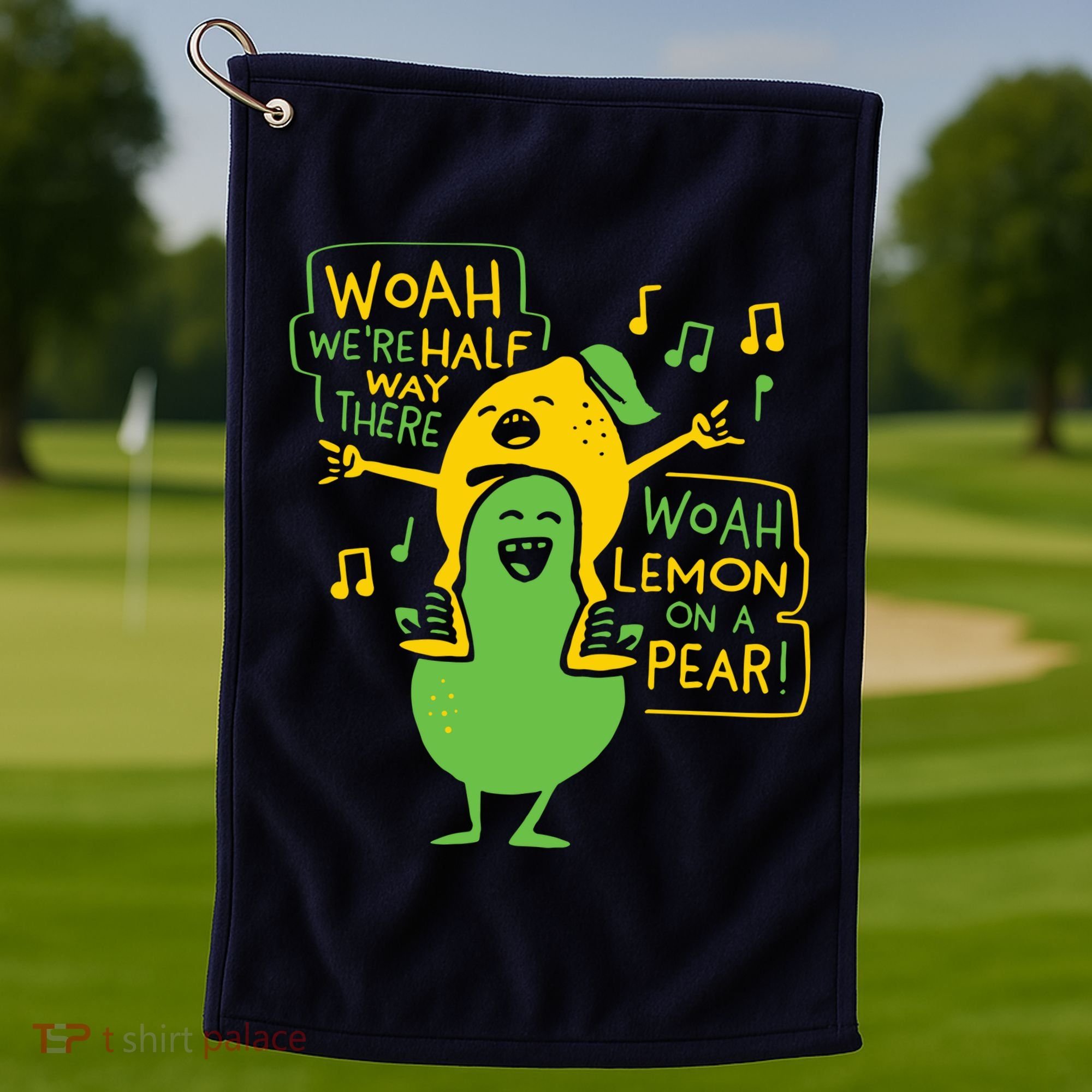Lemon On A Pear Golf Towel