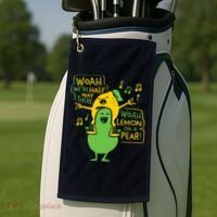 Lemon On A Pear Golf Towel thumb 2
