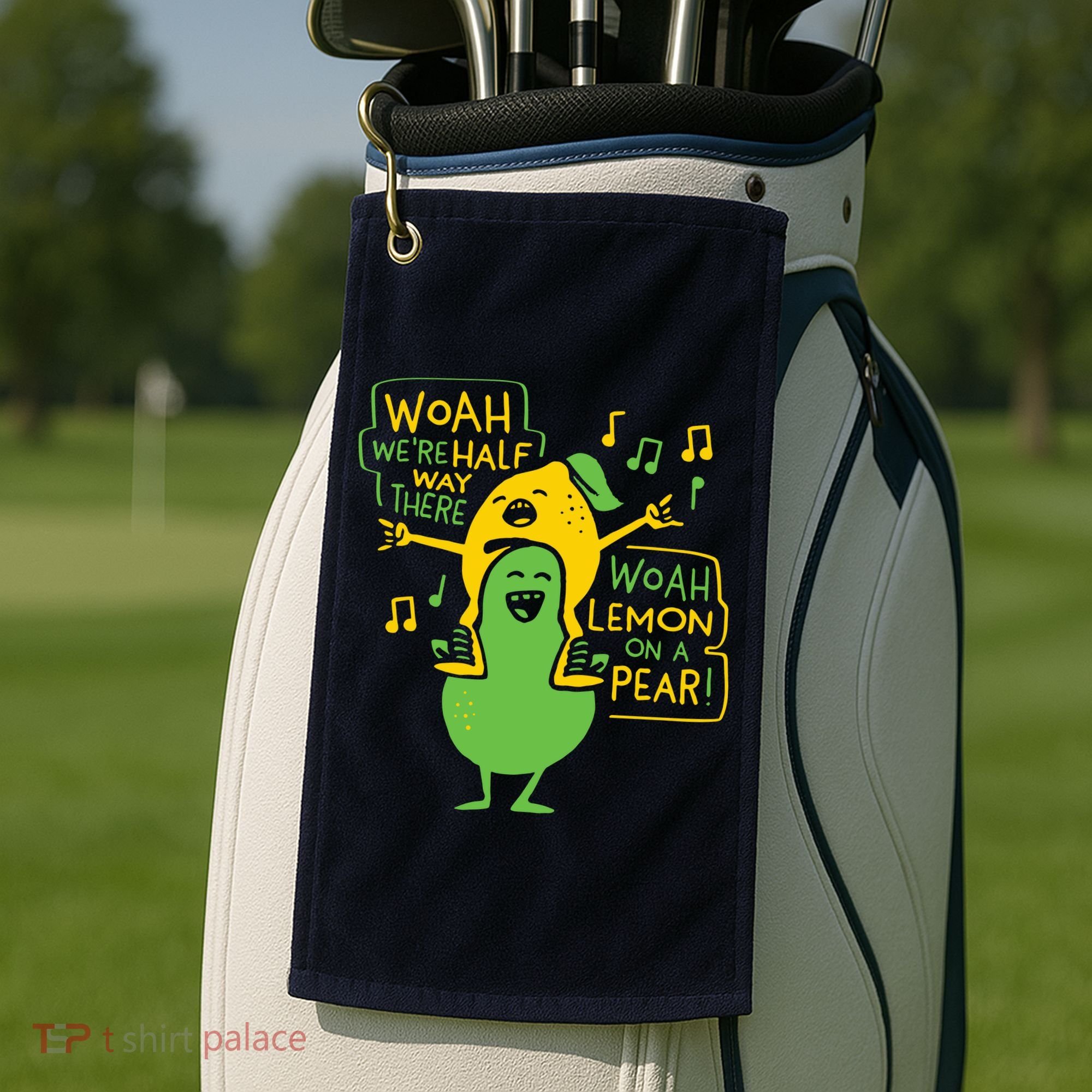 Lemon On A Pear Golf Towel