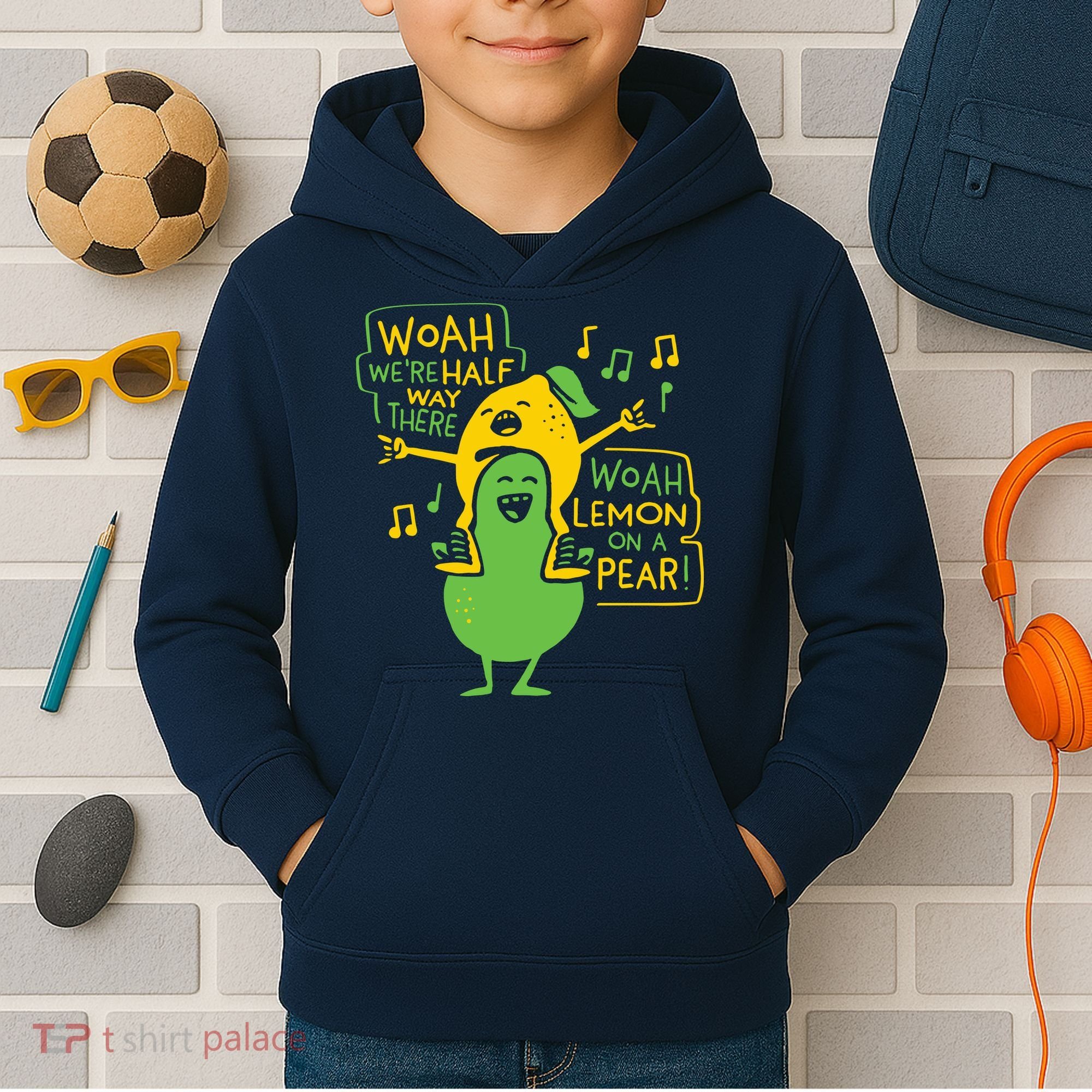 Lemon On A Pear Kids Hoodie