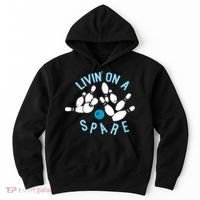 Livin On A Spare Funny Bowler & Bowling Hoodie thumb 0