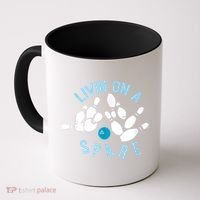 Livin On A Spare Funny Bowler & Bowling Coffee Mug thumb 0