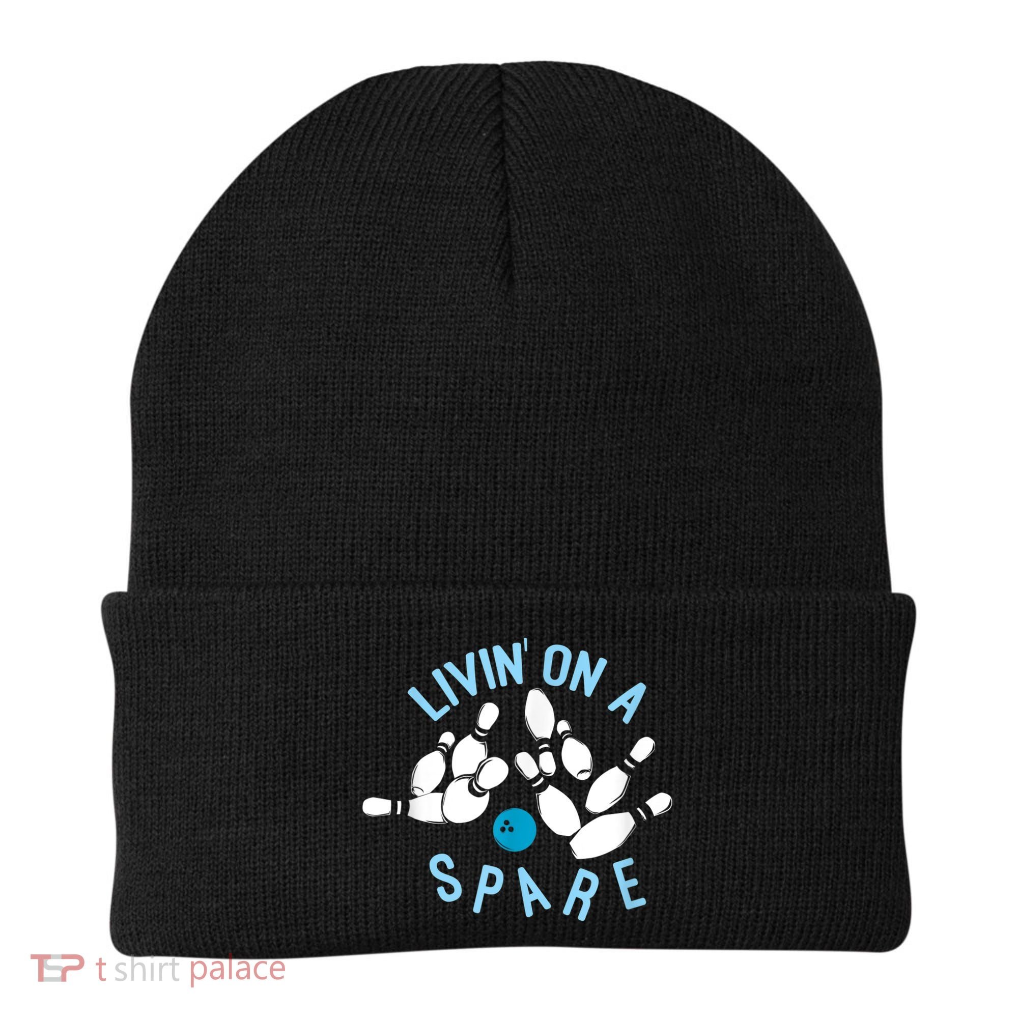 Livin On A Spare Funny Bowler & Bowling Beanie