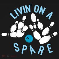 Livin On A Spare Funny Bowler & Bowling Women's Hoodie thumb 2