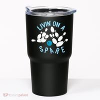 Livin On A Spare Funny Bowler & Bowling Tumbler thumb 0
