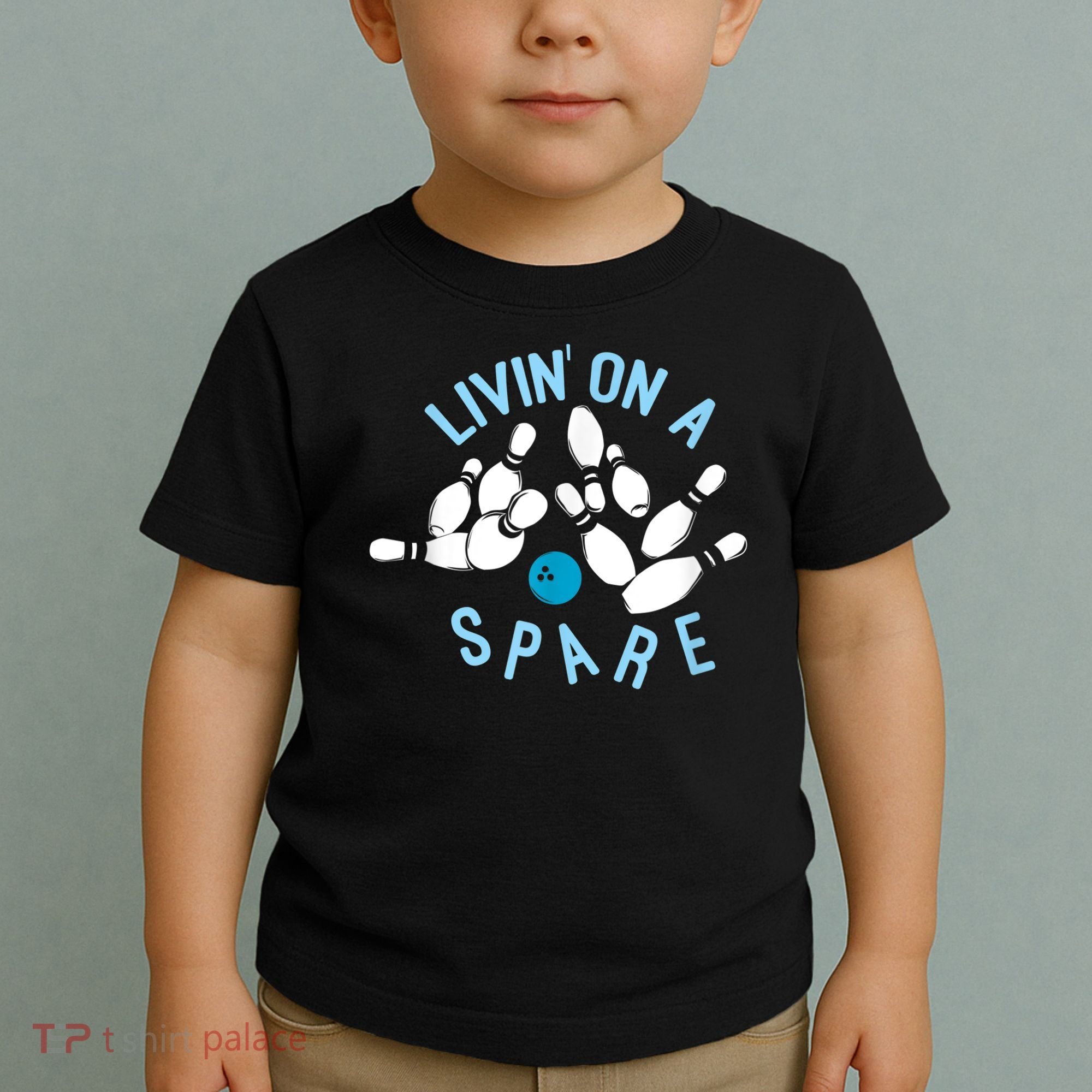 Livin On A Spare Funny Bowler & Bowling Toddler T-Shirt