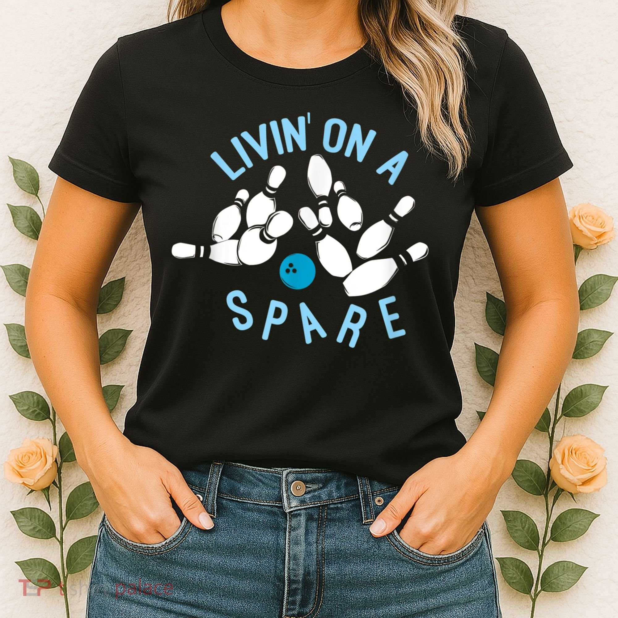 Livin On A Spare Funny Bowler & Bowling Women's T-Shirt