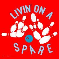 Livin On A Spare Funny Bowler & Bowling Santa Hat thumb 1
