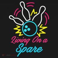 Living On A Spare Funny Bowling Pins Sports Hobby Polo thumb 3