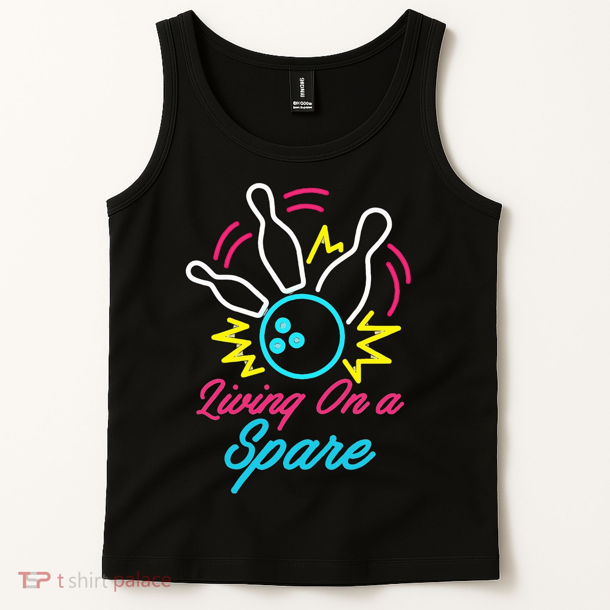 Living On A Spare Funny Bowling Pins Sports Hobby Tank Top