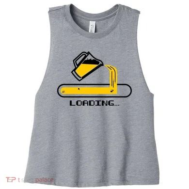 Loading Beer Women's Racerback Cropped Tank