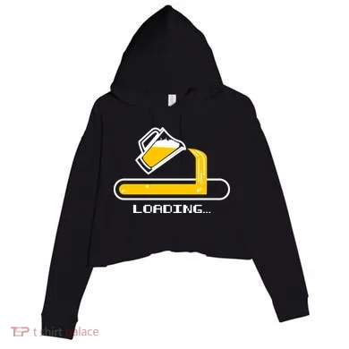Loading Beer Crop Fleece Hoodie