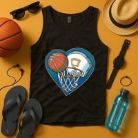 Love Of Baskeball Tank Top thumb 4