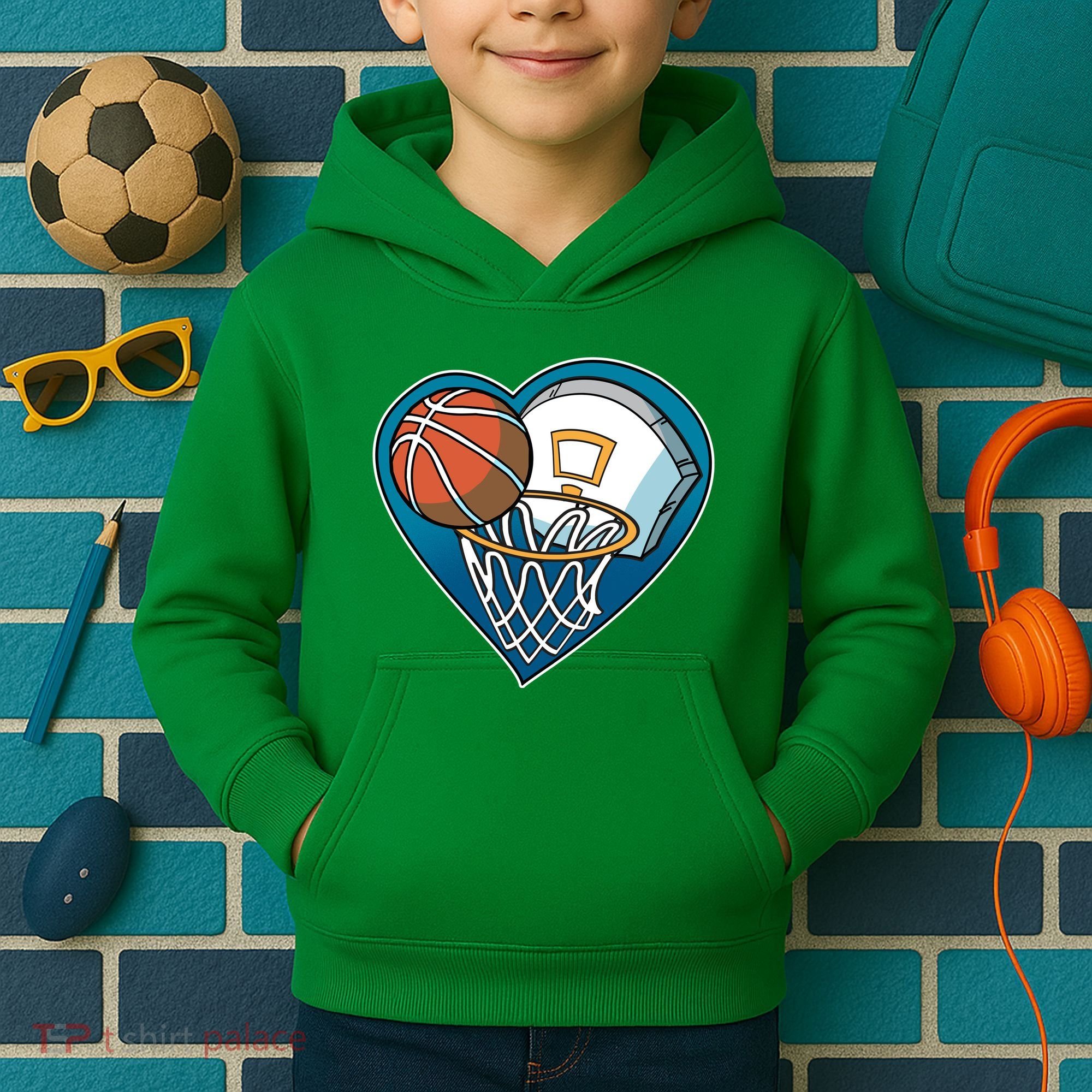 Love Of Baskeball Kids Hoodie