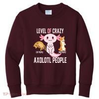 Level Of Crazy Axolotl People Kids Sweatshirt thumb 0