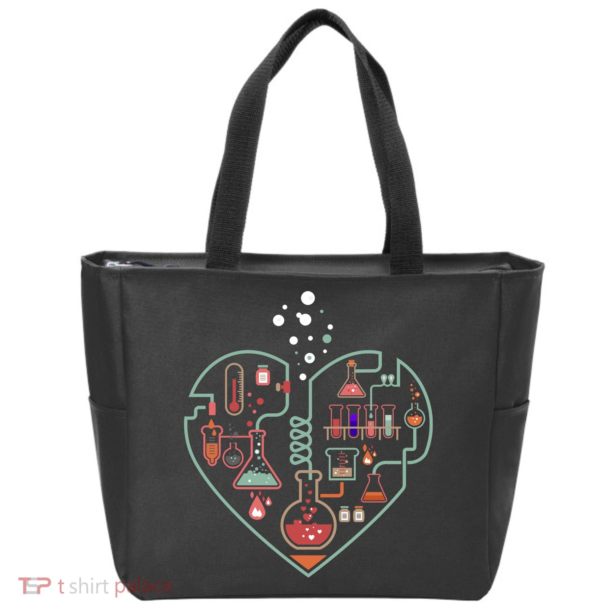 Love Of Chemistry Heart Tote Bag