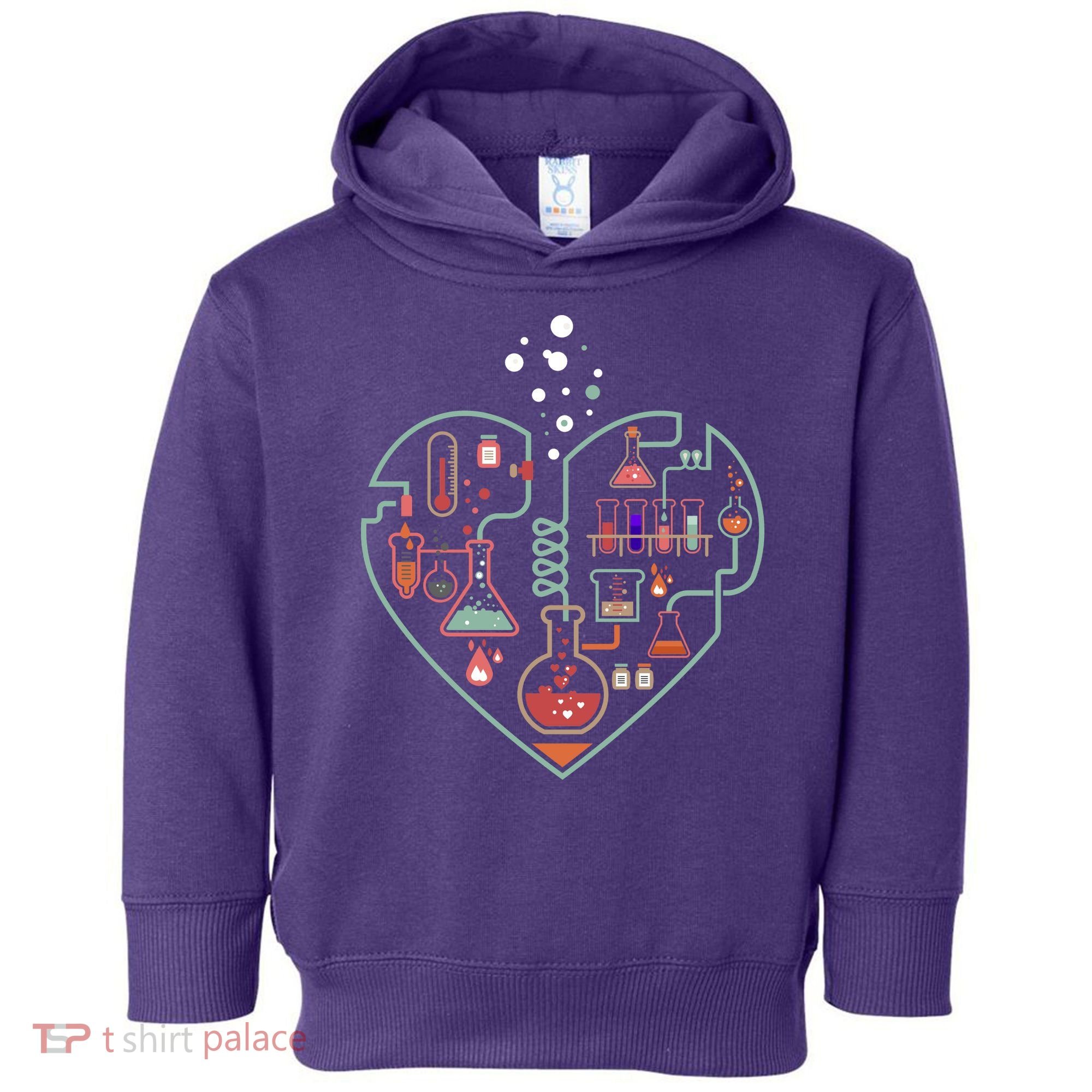 Love Of Chemistry Heart Toddler Hoodie