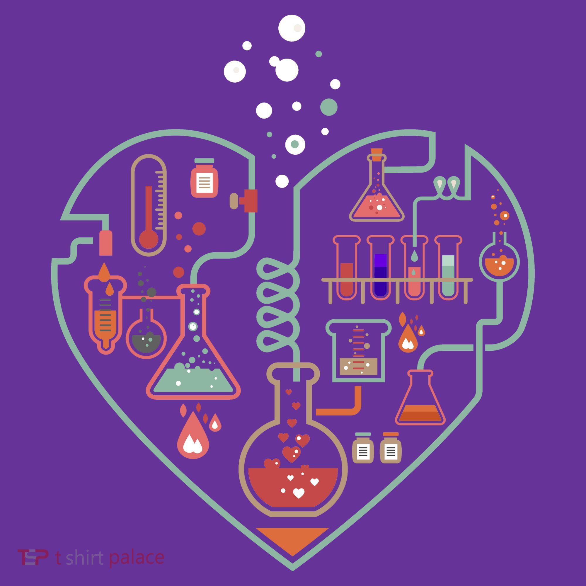 Love Of Chemistry Heart Women's T-Shirt