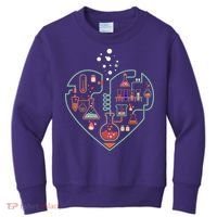 Love Of Chemistry Heart Kids Sweatshirt thumb 0