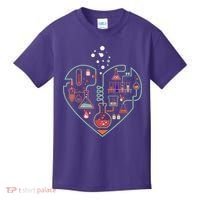 Love Of Chemistry Heart Kids T-Shirt thumb 0