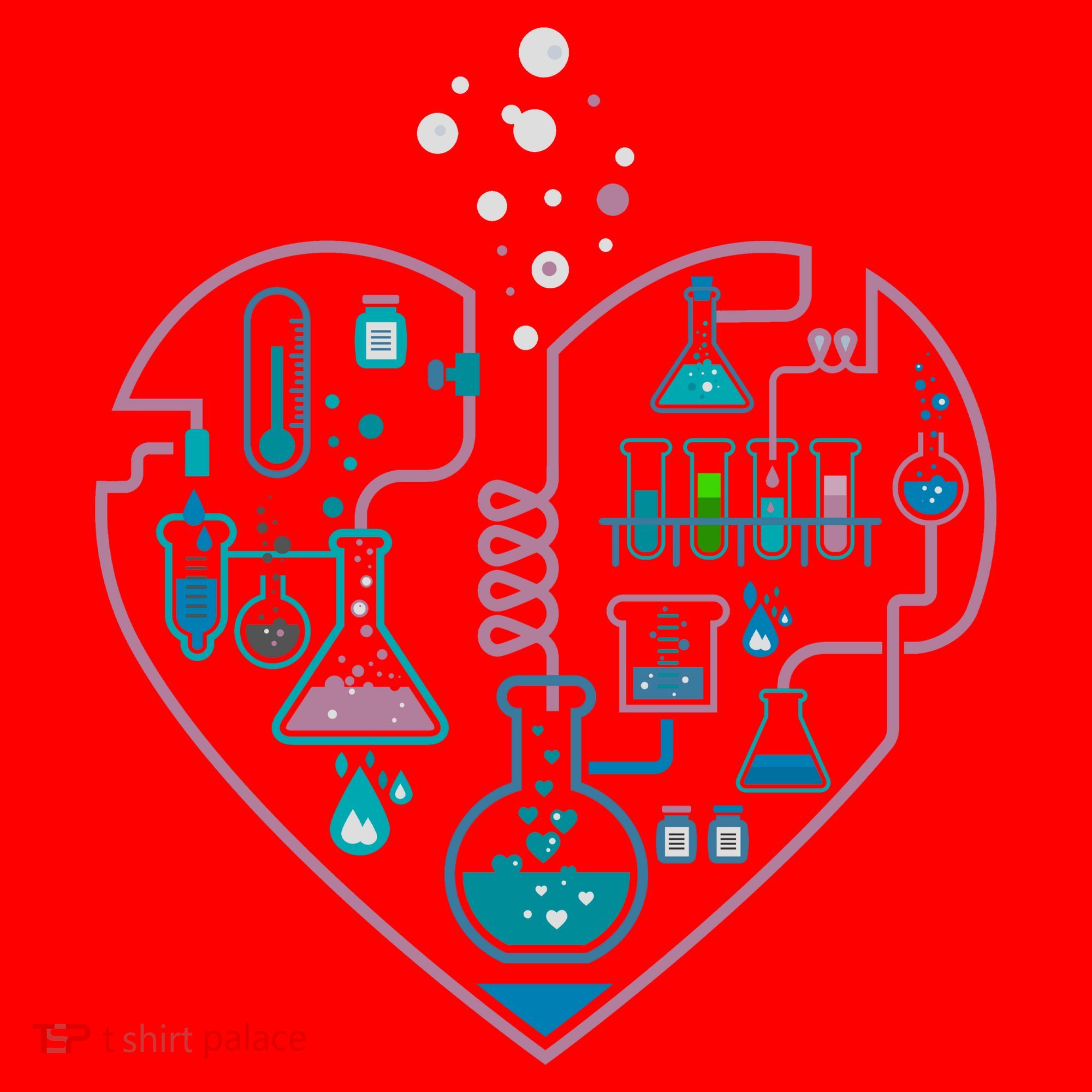 Love Of Chemistry Heart Santa Hat