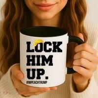 Lock Him Up Resist Trump #impeachtrump Coffee Mug thumb 3