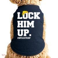 Lock Him Up Resist Trump #impeachtrump Doggie Tank thumb 0