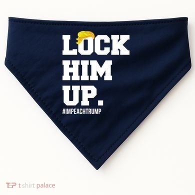 Lock Him Up Resist Trump #impeachtrump USA-Made Doggie Bandana