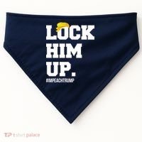 Lock Him Up Resist Trump #impeachtrump USA-Made Doggie Bandana thumb 0