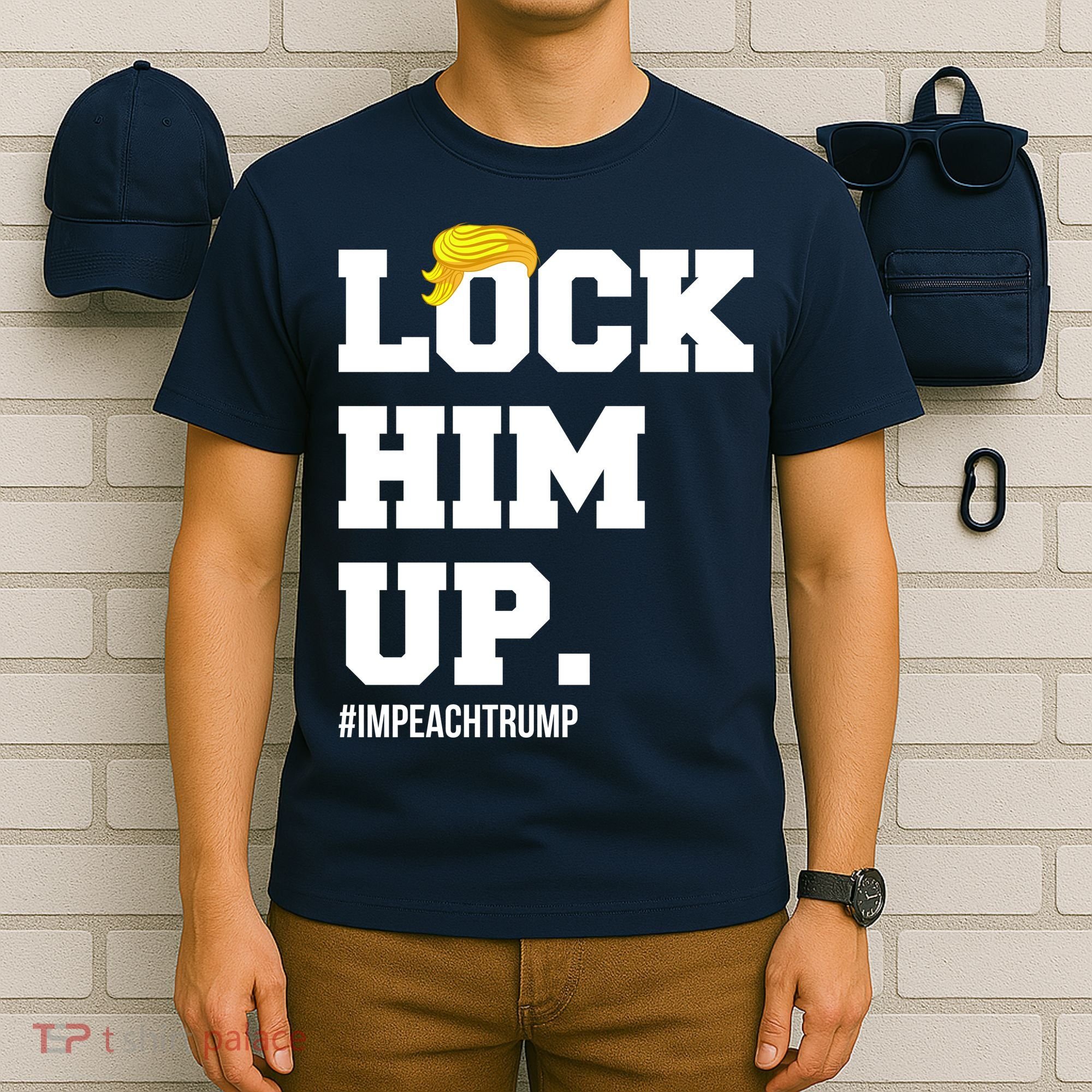 Lock Him Up Resist Trump #impeachtrump T-Shirt