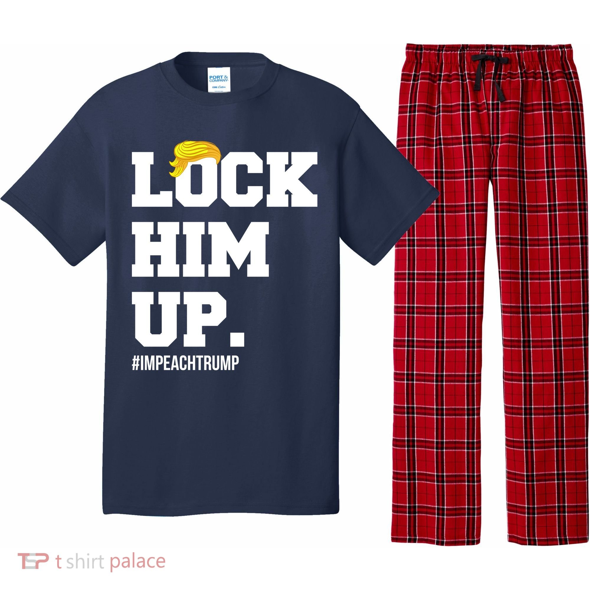 Lock Him Up Resist Trump #impeachtrump Pajama Set