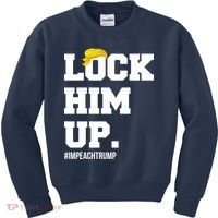 Lock Him Up Resist Trump #impeachtrump Kids Sweatshirt thumb 0