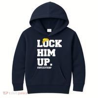 Lock Him Up Resist Trump #impeachtrump Kids Hoodie thumb 0