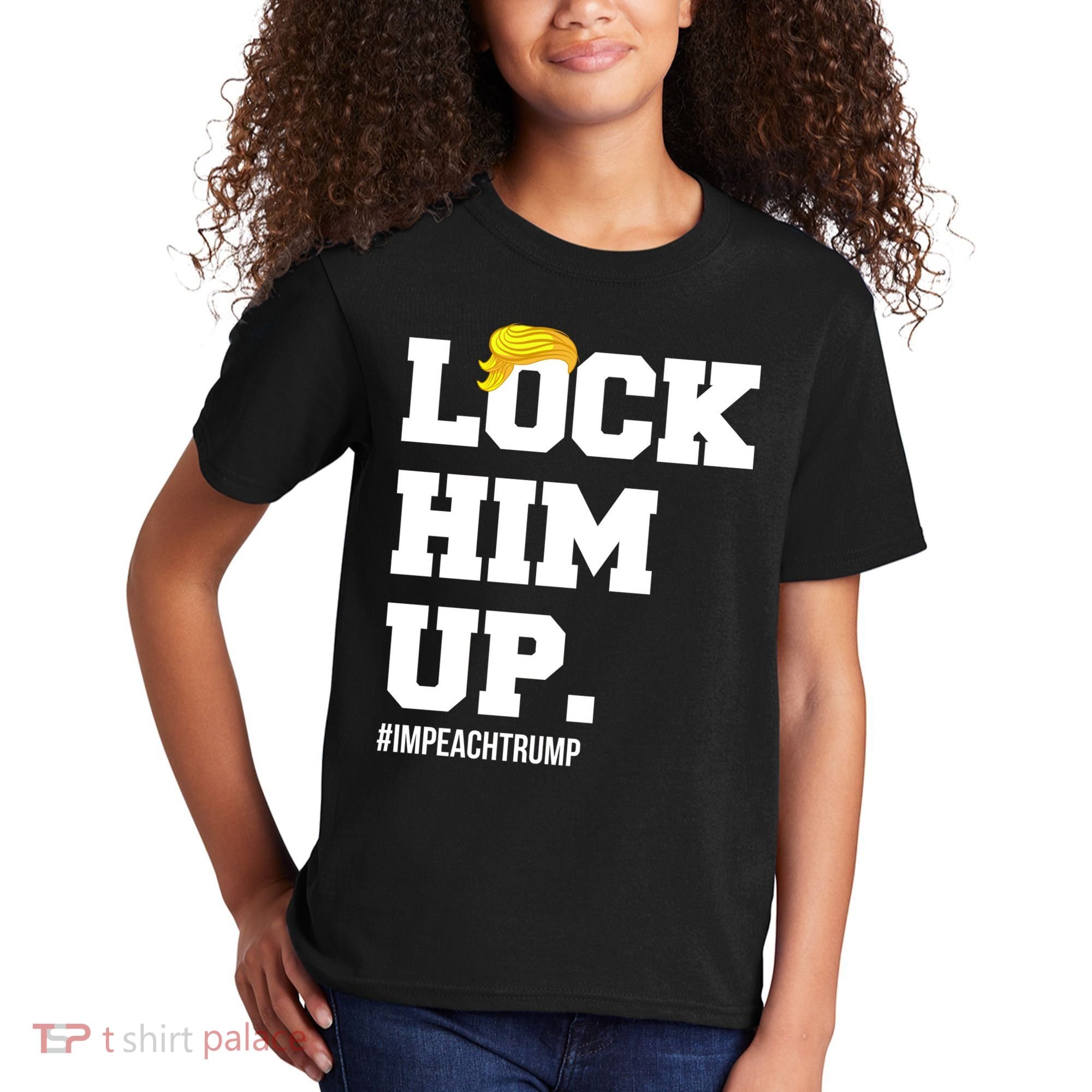 Lock Him Up Resist Trump #impeachtrump Kids T-Shirt