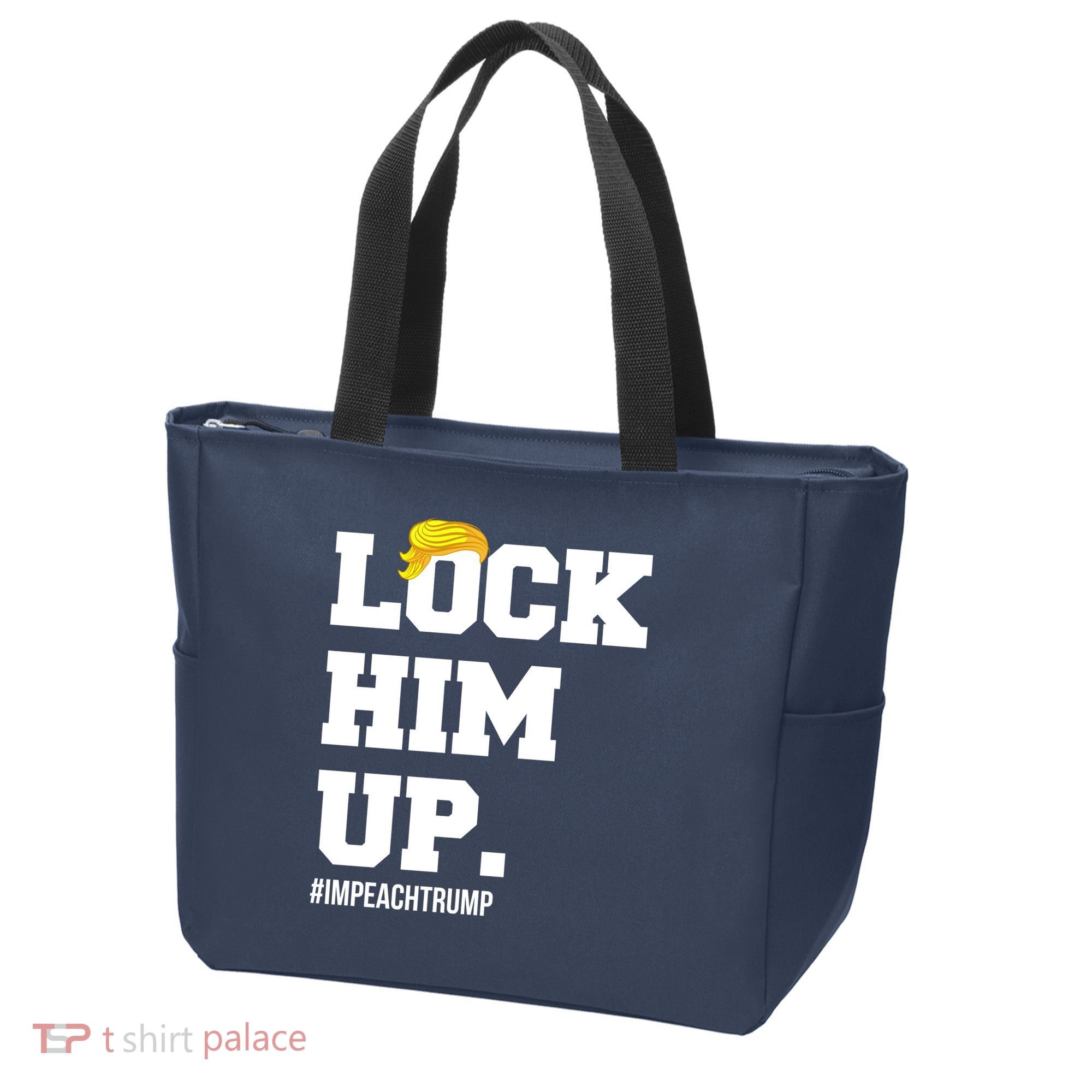 Lock Him Up Resist Trump #impeachtrump Tote Bag