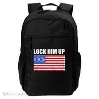 Lock Him Up Resist USA Flag Anti Trump Backpack thumb 0