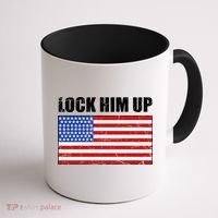 Lock Him Up Resist USA Flag Anti Trump Coffee Mug thumb 1