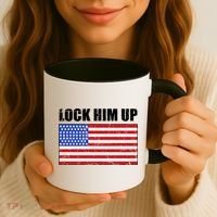 Lock Him Up Resist USA Flag Anti Trump Coffee Mug thumb 3