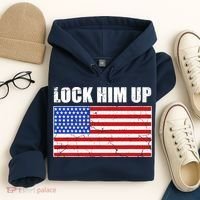 Lock Him Up Resist USA Flag Anti Trump Hoodie thumb 4