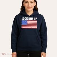 Lock Him Up Resist USA Flag Anti Trump Hoodie thumb 5