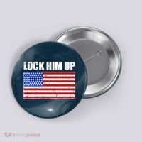 Lock Him Up Resist USA Flag Anti Trump Button thumb 0