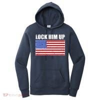 Lock Him Up Resist USA Flag Anti Trump Women's Hoodie thumb 0