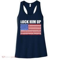 Lock Him Up Resist USA Flag Anti Trump Women's Tank Top thumb 0