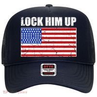 Lock Him Up Resist USA Flag Anti Trump Hat thumb 0