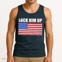Lock Him Up Resist USA Flag Anti Trump Tank Top thumb 3